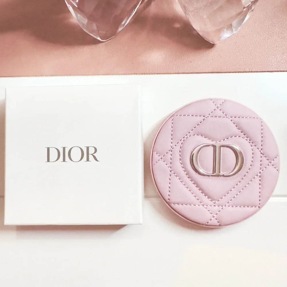 Pink Dior Beauty Quilted Heart Compact Mirror